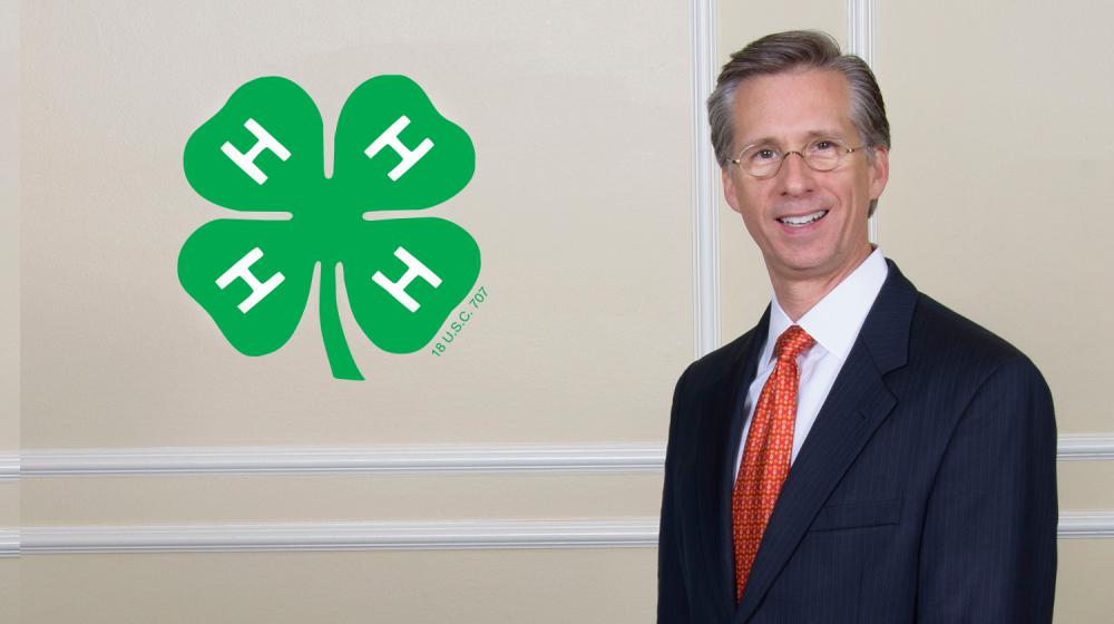 4-H logo and AT&T Mississippi president.