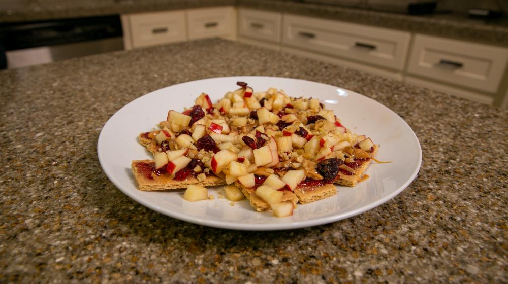 A plate of PBJ Nachos