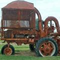 The M12H harvester at the Hobson Plantation was produced in the late 1940s. It was among the second generation of commercially successful cotton pickers to hit the market. Hopson Plantation was the site of field tests for mechanical pickers from the 1920s through the 1940s. (Photo by Bob Ratliff)