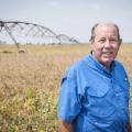 Abbott Myers starts working on his 7,138 acre farm at sunrise each day and often works after sunset. He was named Mississippi's winner of the 2013 Swisher Sweets/Sunbelt Expo Southeastern Farmer of the Year award. (Photo by MSU Ag Communications/Scott Corey)