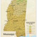 A map shows plant hardiness zones in Mississippi.