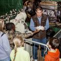 Mississippi State University Extension Service regional agronomic crops specialist Dennis Reginelli shows students cotton at the FARMtastic Mighty Crops station on Nov. 11, 2013. The third annual FARMtastic will take place this year from 9 a.m. until 1 p.m. Nov. 10-15 at the Mississippi Horse Park near Starkville. (File photo by MSU Ag Communications/Scott Corey)